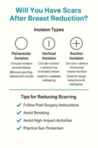 Infographic for Will You Have Scars After Breast Reduction?